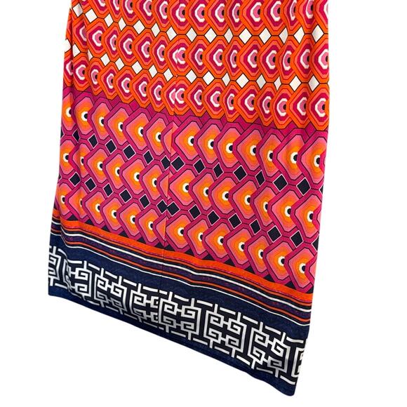 Laundry by Shelli Segal Orange Pink Geometric Sleeveless Halter Dress Women 10 - Picture 11 of 11